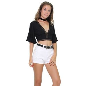 Bamboo Blonde Crop Top